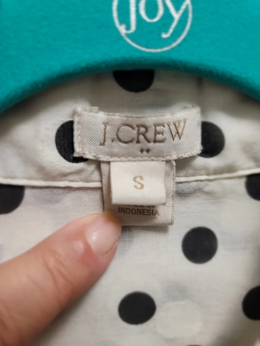 Sz S J Crew Jaquard Popover Button-Up Shirt Black White 100% Cotton Parisian